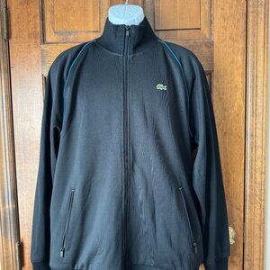 Lacoste Black w/Blue Stripe at Shoulders Zip-Up Jacket Size 8 (3XL)